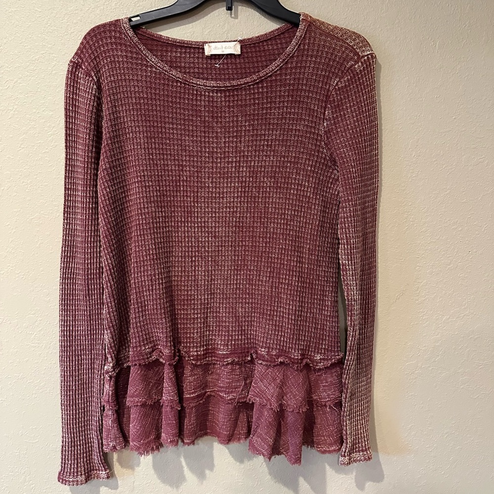 Altar'd State Red Long Sleeve Tee
